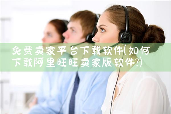 免费卖家平台下载软件
