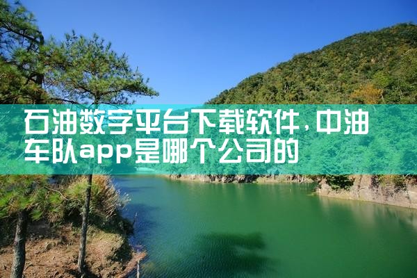 石油数字平台下载软件
