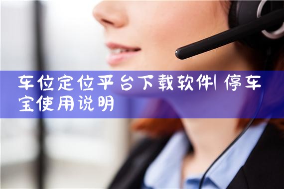 车位定位平台下载软件